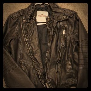 Hollister Black Leather Jacket